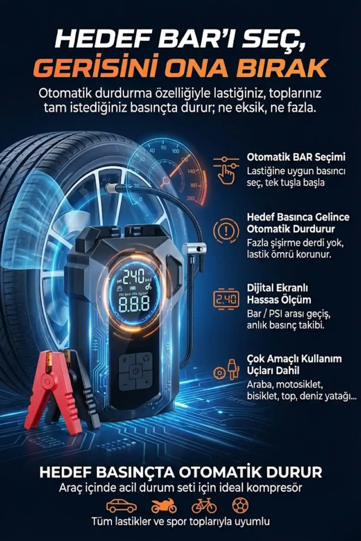4'ü 1 Arada Akü Takviye Cihazı
