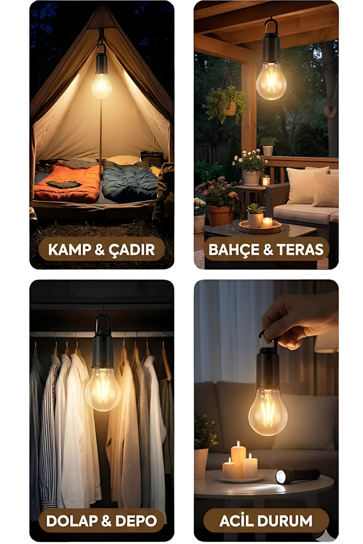 Kumandalı Solar Şarjlı LED Ampul